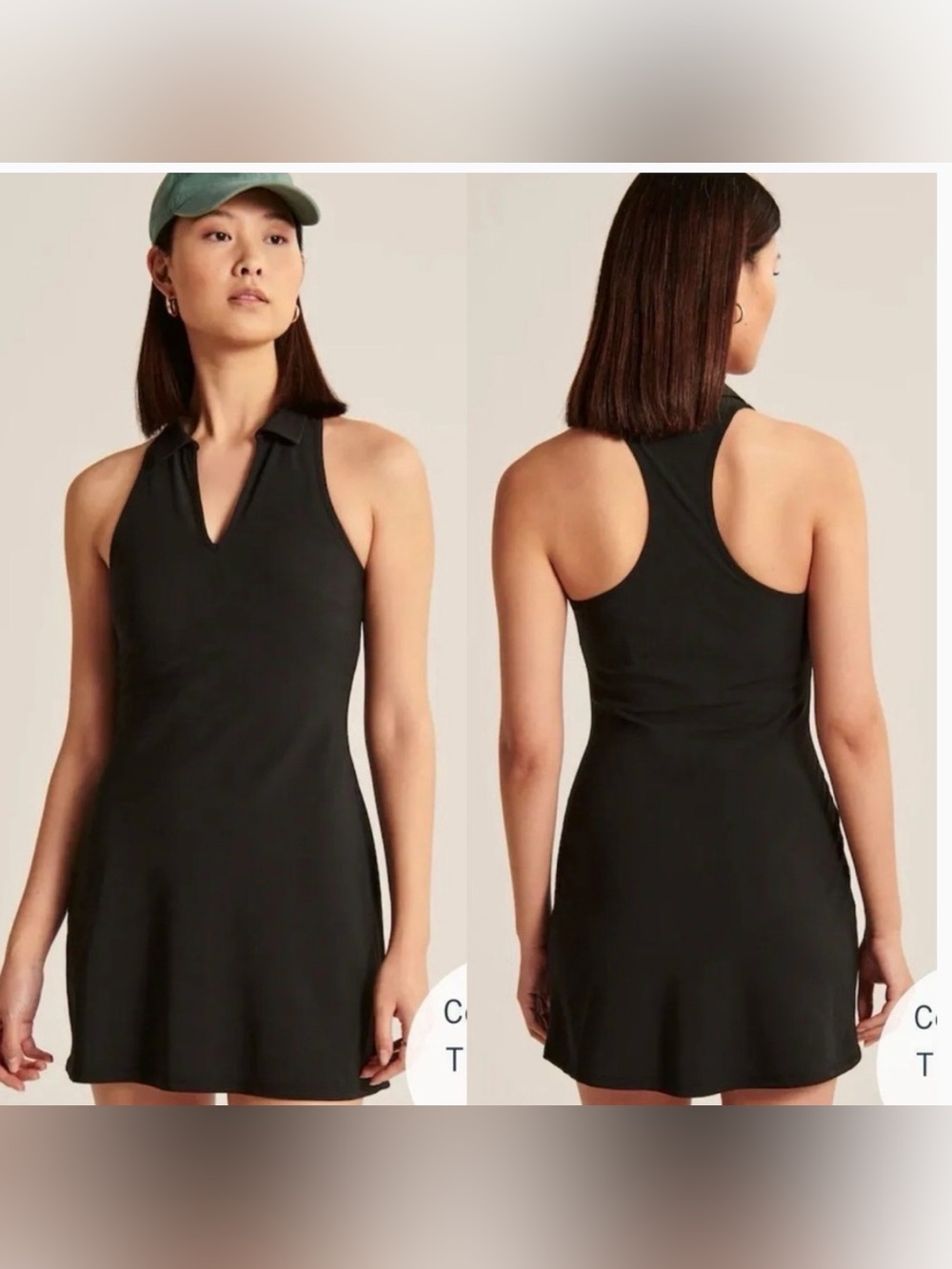 Abercrombie & Fitch Women’s Traveler Polo Dress Sleeveless Tennis Golf Black